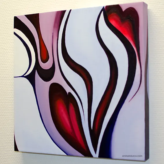 Reflection 14. Oil on canvas. 40×40x3 cm