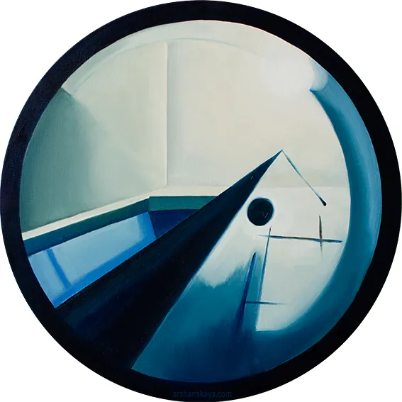 Revealed View. Oil on canvas, di 40 cm.
