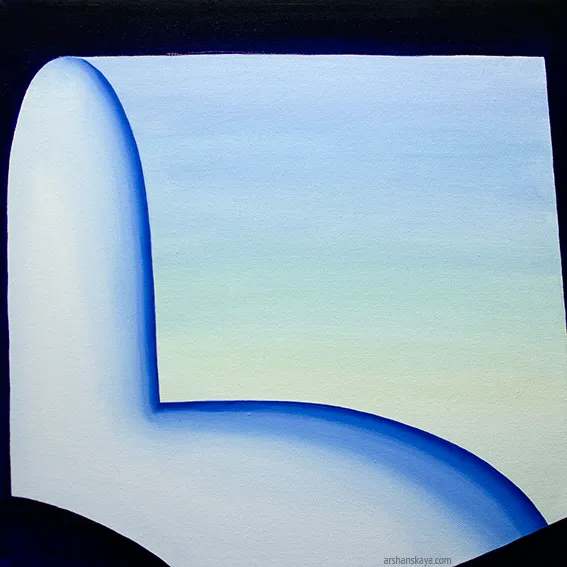 Reflection 15. Oil on canvas. 40×40x3 cm