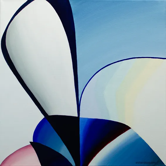 Reflection 16. Oil on canvas. 40×40x3 cm