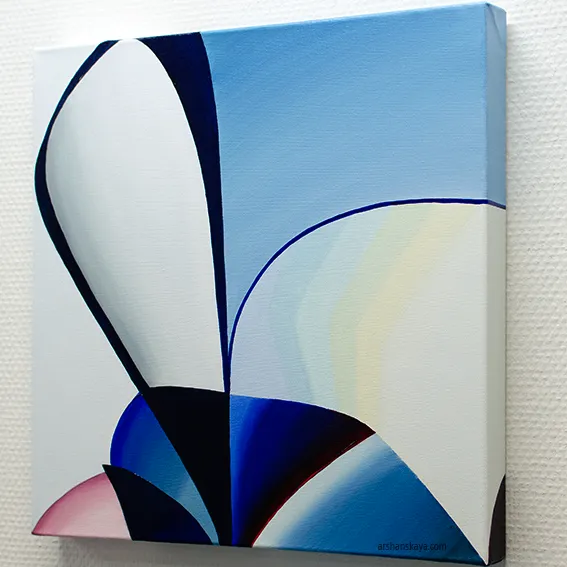 Reflection 16. Oil on canvas. 40×40x3 cm