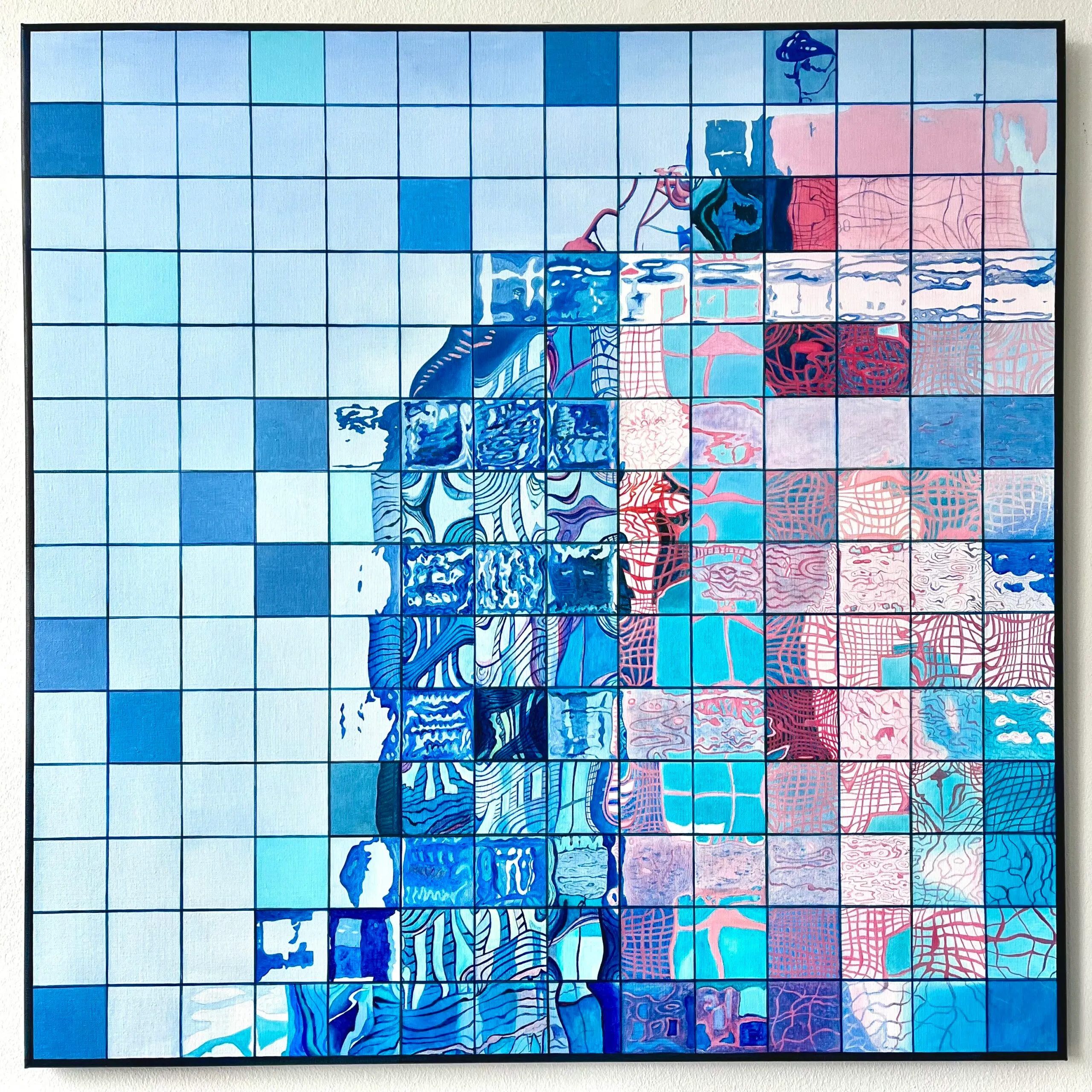 Pixels — oil on canvas by Alexandra Arshanskaya