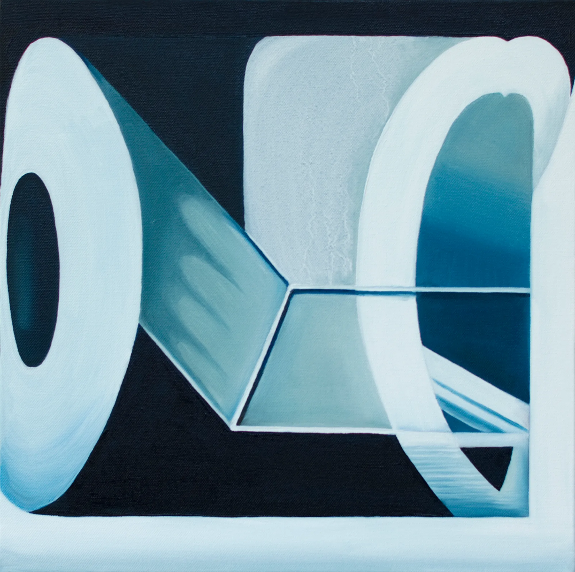 Reflection 07. Oil on canvas, 40x40x3 cm