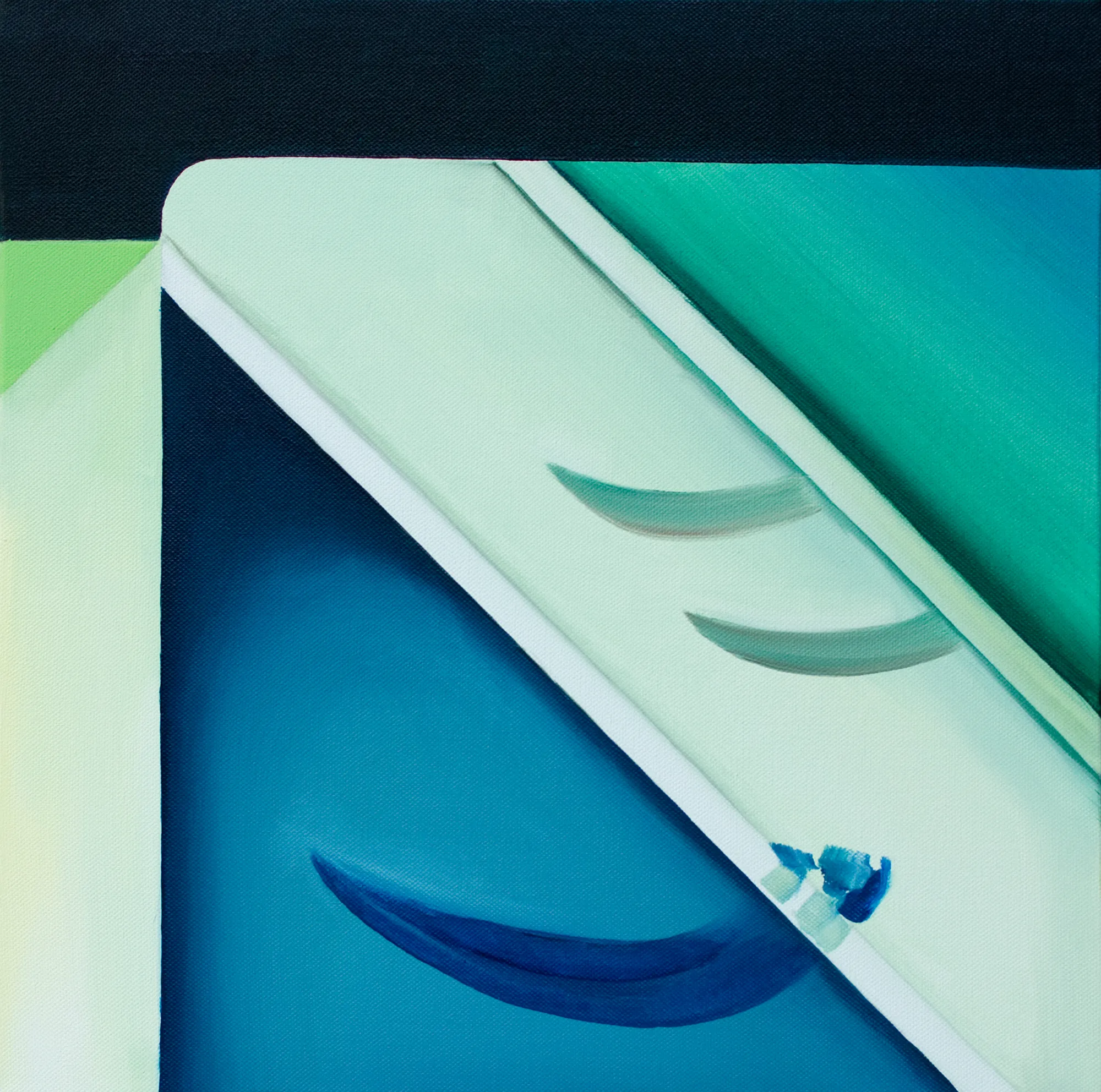Reflection 10. Oil on canvas,40x40x3 cm