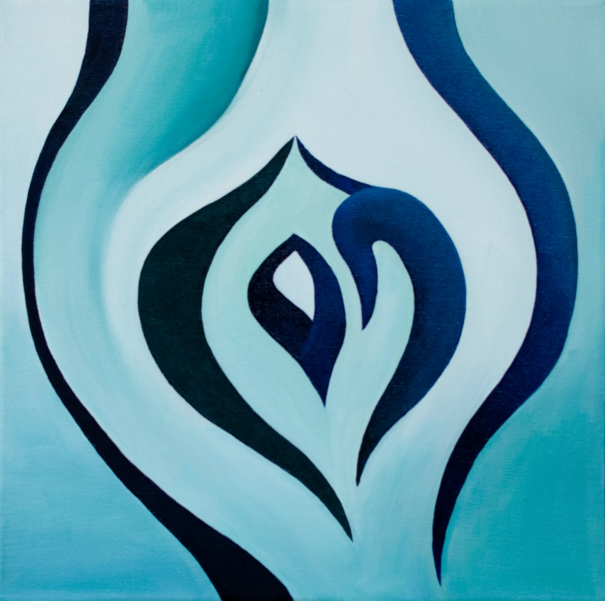 Reflection 13. Oil on canvas,40x40x3 cm