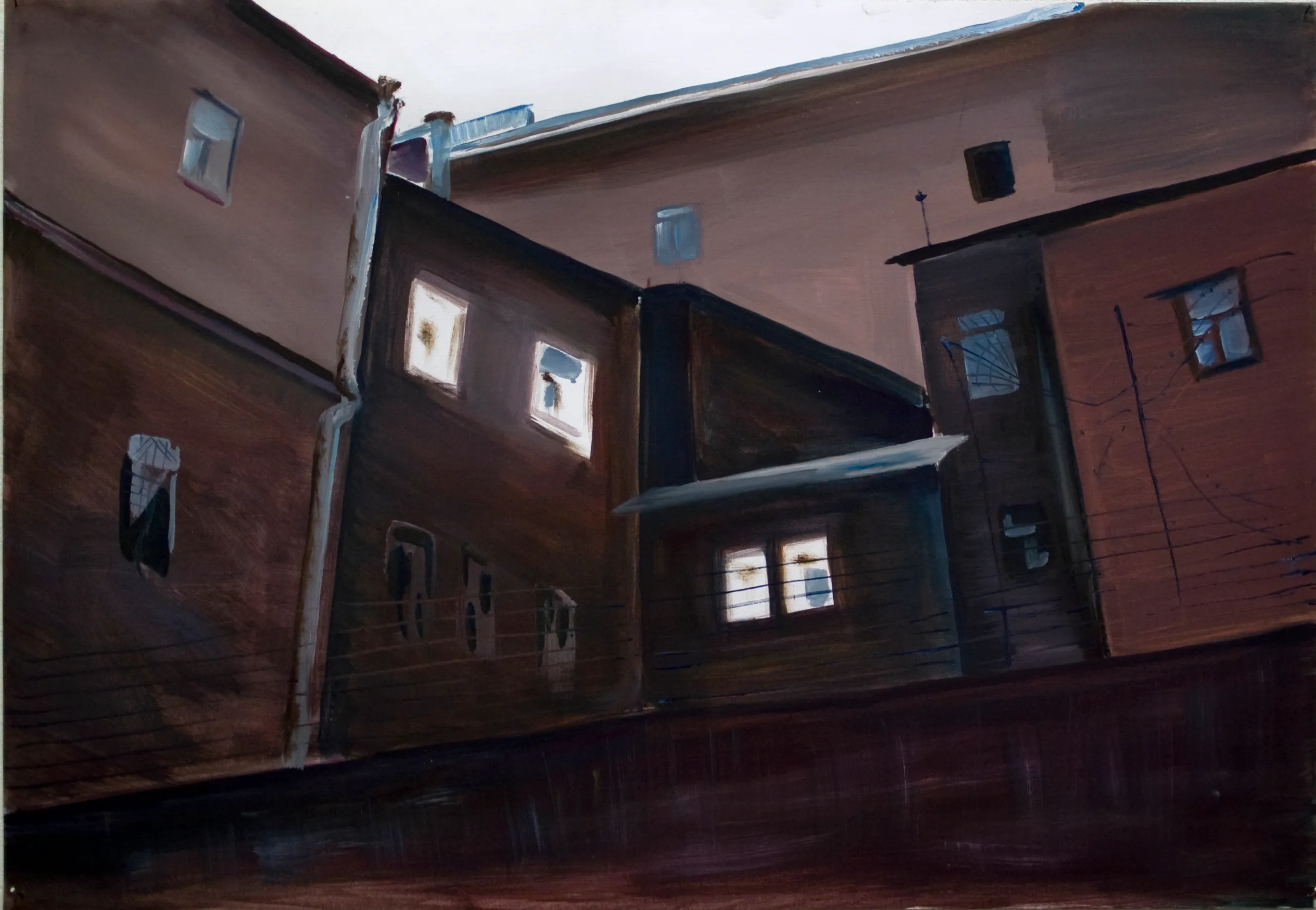 Walls. Oil on paper, 70x100 cm